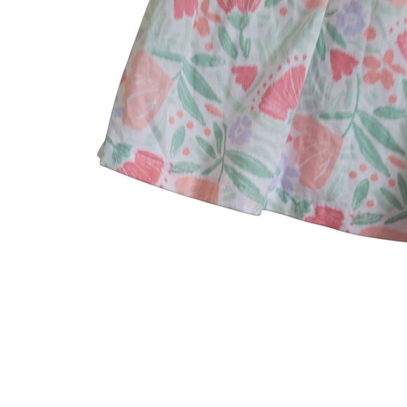 New & EUC 9 Month Girl Lot of 2 Dresses Layered Floral Ruffle Sleeves Cotton - Picture 9 of 16